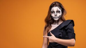 makeup halloween femme