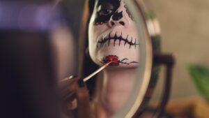 makeup halloween femme