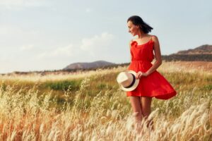robe rouge femme